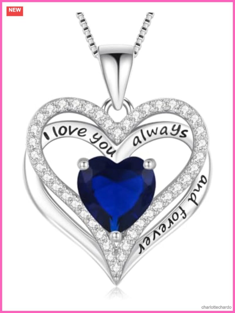 925 Sterling Silver Heart CZ Pendant Necklace for Women Anniversary Gift
